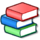 Three stacked books